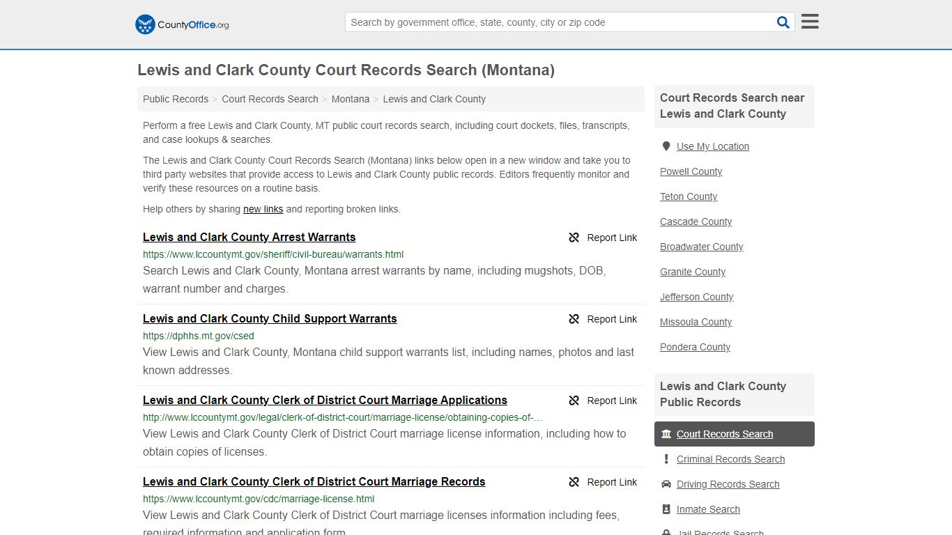 Court Records Search - Lewis and Clark County, MT ...
