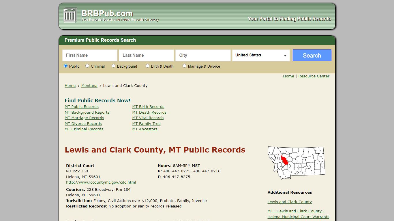 Lewis and Clark County Public Records | Search Montana ...